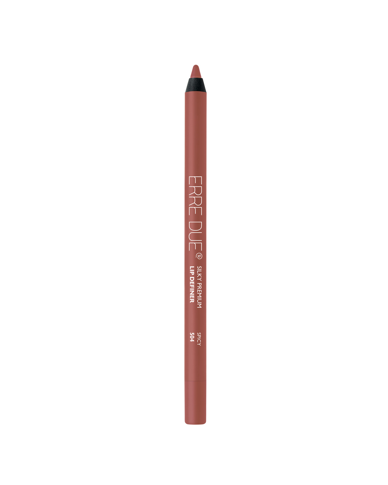 ERRE DUE ilgalaikis lūpų pieštukas Nr. 504 Spicy SILKY PREMIUM LIP DEFINER