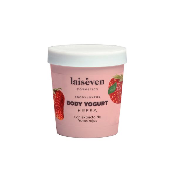 LAISEVEN drėkinamasis kūno kremas braškių kvapo BODY YOGURT STRAWBERRY