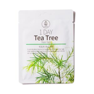 MEDB lakštinė veido kaukė su arbatmedžiu 1 DAY TEA TREE, 27g