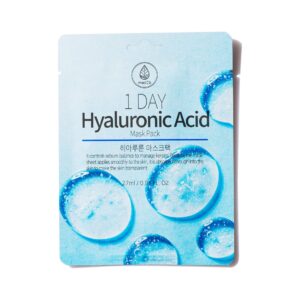 MEDB lakštinė veido kaukė su hialuronu 1 DAY HYALURONIC ACID, 27g