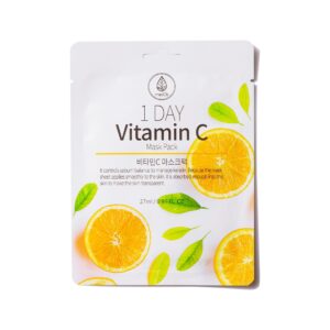 MEDB lakštinė veido kaukė su vitaminu c 1DAY VITAMIN C, 27g