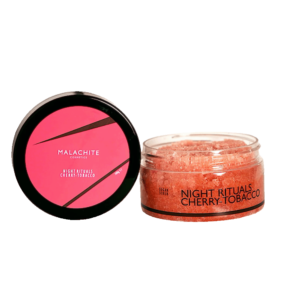 MALACHITE COSMETICS kūno šveitiklis NIGHT RITUALS - CHERRY&TOBACCO, 300ml