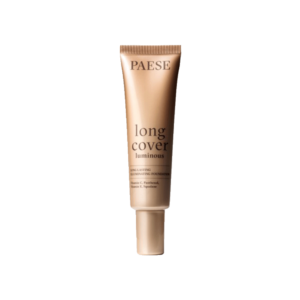 PAESE švytėjimo suteikiantis makiažo pagrindas LONG COVER (1.0 Light Beige), 30ml