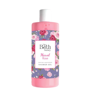THE BATH FACTORY drėkinamasis ir maitinamasis dušo gelis MARVEL ROSE, 400ml