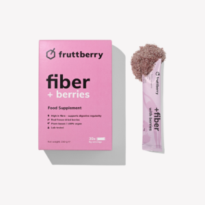 FRUTTBERRY skaidulų mišinys su uogomis +FIBER, 150g (30 porcijų)