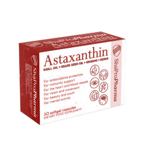 SHAPROPHARMA maisto papildas ASTAXHANTHIN, 36g (30 kapsulių)