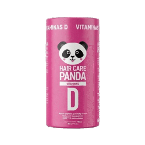 HAIR CARE PANDA maisto papildas VITAMINAS D 2000IU, 180g, 60 guminukų