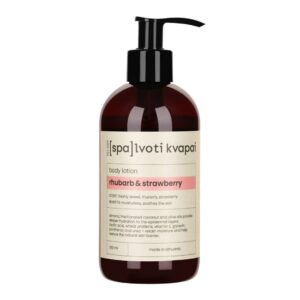 SPALVOTI KVAPAI kūno losjonas RHUBARB & STRAWBERRY, 250ml