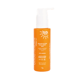 BADE NATURAL apsauginis veido ir kūno pienelis nuo saulės SUN PROTECTION FACE & BODY MILK SPF50/PA+++, 100ml