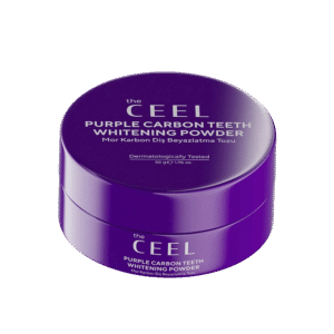 THE CEEL balinamojo poveikio dantų milteliai su aktyvintąja anglimi PURPLE CARBON TEETH WHITENING POWDER, 50 g