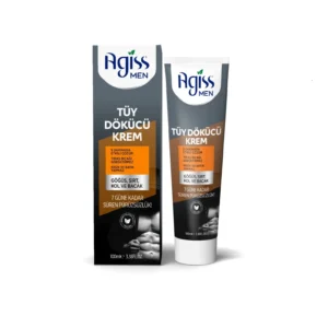 AGISS BY AGIVA depiliacinis kremas vyrams BLACK, 100ml
