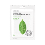 LEBELAGE lakštinė veido kaukė GREEN TEA SOLUTION MASK PACK, 25g