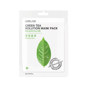 LEBELAGE lakštinė veido kaukė GREEN TEA SOLUTION MASK PACK, 25g