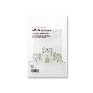 TENZERO raminanti lakštinė veido kaukė SOLUTION CALMING CICA SHEET MASK, 25ml
