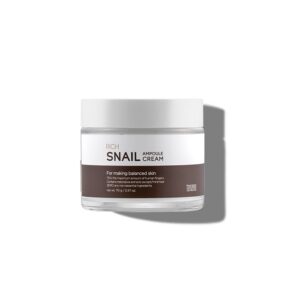 TENZERO maitinantis veido kremas su sraigių mucinu RICH SNAIL AMPOULE CREAM 2X, 70g