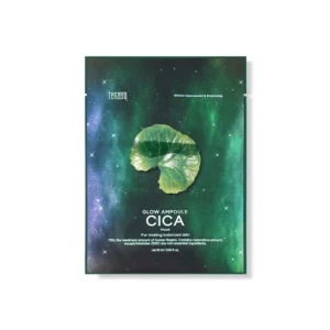 TENZERO skaistinanti lakštinė veido kaukė GLOW AMPOULE CICA MASK, 25ml