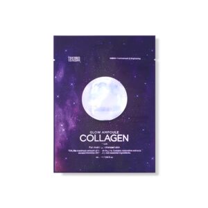 TENZERO stangrinanti lakštinė veido kaukė GLOW AMPOULE COLLAGEN MASK, 25ml
