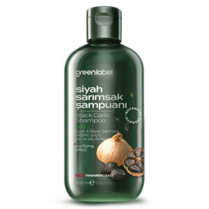 GREENLABEL plaukų šampūnas BLACK GARLIC, 400ml