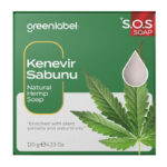GREENLABEL valomasis muilas su kanapių sėklų aliejumi NATURAL HEMP OIL, 120g