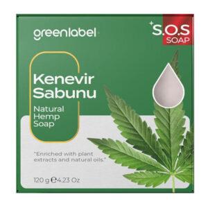 GREENLABEL valomasis muilas su kanapių sėklų aliejumi NATURAL HEMP OIL, 120g